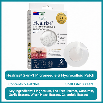 ✅🇺🇸𝐇𝐞𝒂𝒍𝗿𝗶𝙯𝙚®2-in-1 Microneedle & Hydrocolloid Patch🛡️| Removes Raised Moles, Acne, Flat Warts & Skin Tags | Helps Improve Wrinkles, Scars & Blemishes | Invisible Patches for Face & Body