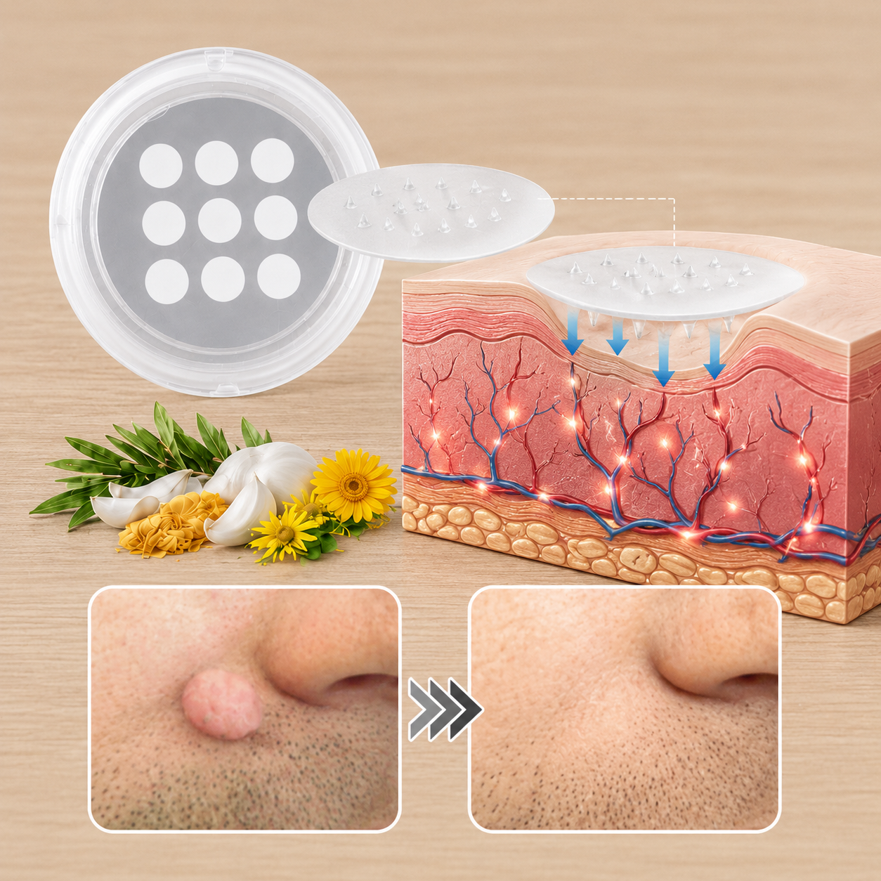 ✨✨𝐌𝗢𝑷𝙍𝙊® 2-in-1 Microneedle & Hydrocolloid Patch🌈| Removes Raised Moles, Acne, Flat Warts & Skin Tags | Helps Improve Wrinkles, Scars & Blemishes | Invisible Patches for Face & Body
